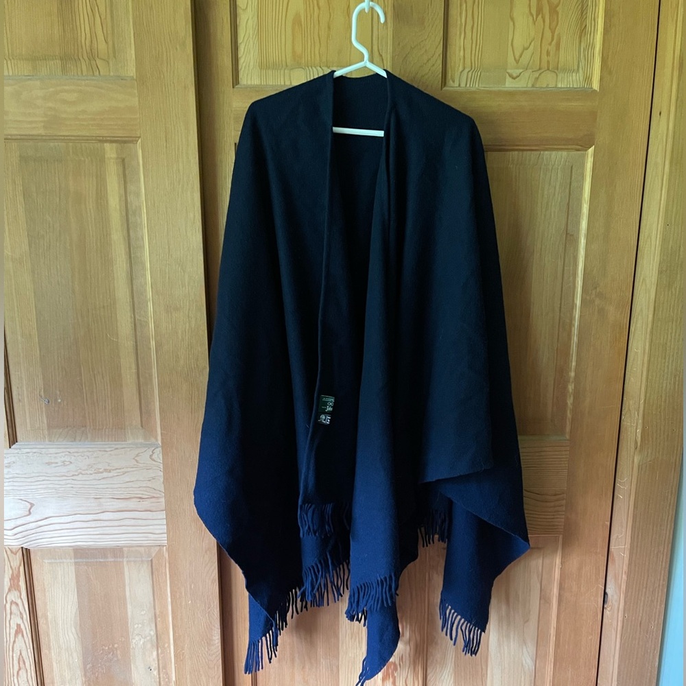 Pure wool poncho
